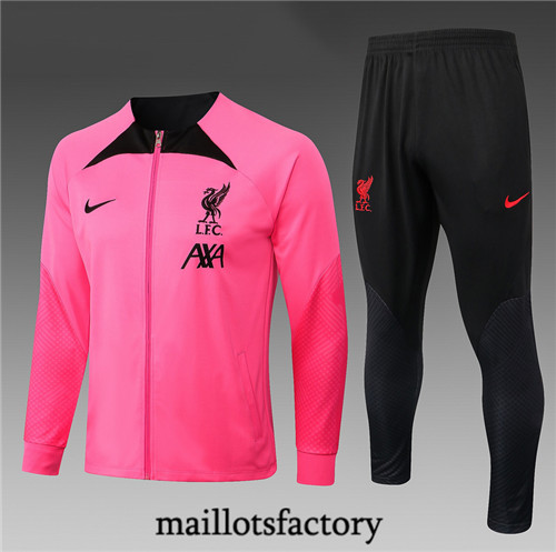 Maillots factory 23267 Veste Survetement Enfant du foot Liverpool 2022/23 Rose Pas Cher Fiable