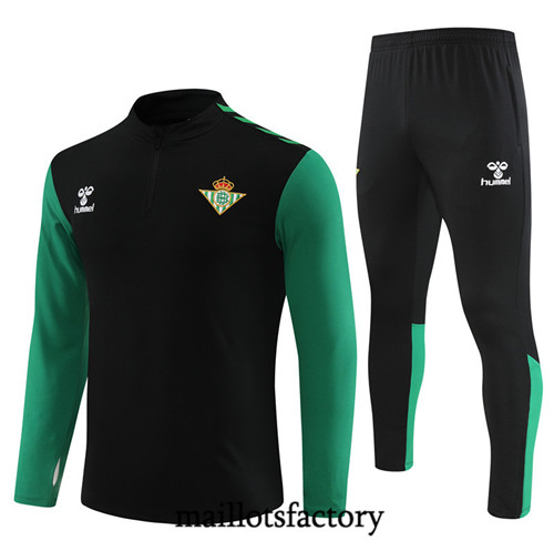 Achat Maillot du Survetement Enfant Real Betis 2022/23 noir fac tory s0722