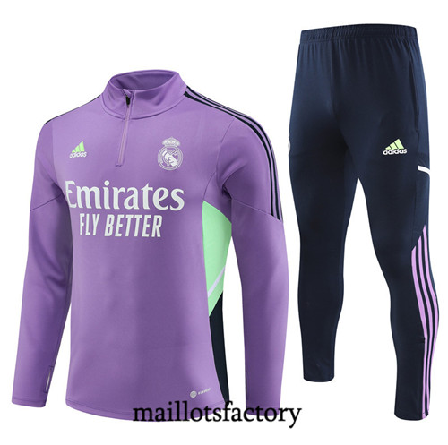 Achat Maillot du Survetement Real Madrid 2022/23 Violet fac tory s0545